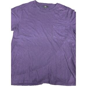 7 For All Mankind XL Purple Pocket‎ Tee 100% Cotton T-Shirt Normcore